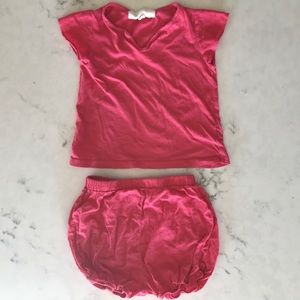 Miki Miette Top Bloomers 12-18m Pink